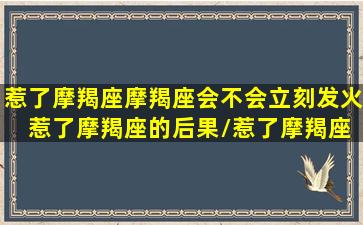 惹了摩羯座摩羯座会不会立刻发火 惹了摩羯座的后果/惹了摩羯座摩羯座会不会立刻发火 惹了摩羯座的后果-我的网站